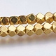 Electroplate Non-magnetic Synthetic Hematite Bead Strands G-K237-08I-3