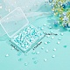 CREATCABIN 200Pcs 2 Hole Tila Beads Square Glass Seed Beads Rectangle Mini Opaque with Plastic Container for Craft Bracelet Necklace Earring Christmas Jewelry Making(Pale Turquoise Color) 5x5mm SEED-CN0001-07-7