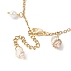 Braccialetti con ciondoli con conchiglia a spirale naturale e perle di vetro BJEW-JB09973-5