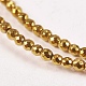 Electroplate Non-magnetic Synthetic Hematite Beads Strands G-J169B-2mm-04-3