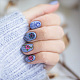 Plantillas de arte de uñas diy de acero inoxidable MRMJ-WH0092-010-6