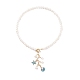 Collier pendentif étoile de mer et coquillage avec perle naturelle grade a pour femme NJEW-JN03799-1