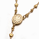 Crocifisso con una collana di perle del rosario ovale NJEW-E070-33G-2