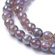 Electroplate Natural Sunstone Beads Strands G-F627-03-B02-3