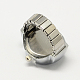 Tono platino orologi al quarzo anello tratto di ferro RJEW-R119-14C-3