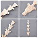 SUPERFINDINGS 6Pcs Rubber Wooden Carved Decor Applique WOOD-FH0001-88-3