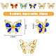 DICOSMETIC 36Pcs 6 Colors Butterfly Alloy Cabochons MRMJ-DC0001-03-2