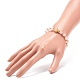 Natural Rose Quartz Beaded Stretch Bracelet BJEW-JB08666-3