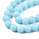 Cordones de perlas redondas de piedra luminosa sintética G-T136-01B-03-3