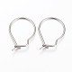 304 Stainless Steel Hoop Earrings Findings STAS-P186-04P-1