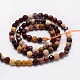 Faceted Round Natural Mookaite Bead Strands G-L437-25-4mm-2