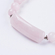 Bracelets extensibles en quartz rose naturel BJEW-F308-34D-3