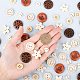 PH PandaHall 120pcs 6 Styles Wooden Buttons Hollow Flower Flat Round Sewing Handmade Button for Crafts Supplies DIY-PH0001-31-5