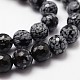 Chapelets de perles de flocon de neige en obsidienne naturelle G-G736-06-8mm-3