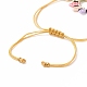 Bracelet de perles de tournesol tressées en graines de verre BJEW-MZ00023-5