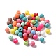 Spray Painted ABS Plastic Beads KY-G025-08B-1