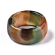 天然瑪瑙指輪  ワイドバンドリング  染め  ミックスカラー  内径：17~20mm G-N0326-035-3