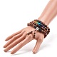 Natural Wood Beads Wrap Bracelets BJEW-JB07022-03-5