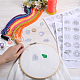 CRASPIRE 109Pcs 4 Sheets Flowers Daisy Water Soluble Embroidery Stabilizers Hand Sewing Stick and Stitch Transfers Paper Wash Away Pre-Printed Self Adhesive Patterns for Cloth Sewing Lovers Beginner DIY-CP0009-52C-3