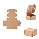 クラフト紙箱  折りたたみボックス  正方形  淡い茶色  6.2x6.2x3.5cm CON-WH0036-01-2