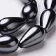 Hebras de perlas de vidrio de grado A en forma de lágrima HY-E001-08-2