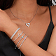 Set di gioielli con cuore in argento sterling placcato rodio LK7425-1-4