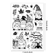 GLOBLELAND Autumn Gnome Clear Stamps for DIY Scrapbooking Fall Leaves Dwarf Silicone Clear Stamp Seals for Cards Making Photo Album Journal Home Decoration DIY-WH0167-57-0537-6