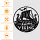 Nbeads Wikingerboot Metall-Wandkunst-Dekor HJEW-WH0067-089-3