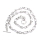 304 Stainless Steel Figaro Chain Necklaces NJEW-O124-03P-1