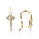 Brass Micro Pave Cubic Zirconia Earring Hooks X-KK-T063-018-NF-3