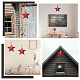 GORGECRAFT 3PCS 5.31 Inch Metal Barn Star Crafts Hanging Wall Decor 3D Iron Red Outdoor Wall Arts Ornament Indoor Outdoor Decoration for Home Farmhouse Christmas July 4th Country Americana Patriotic HJEW-WH0042-37-7