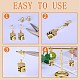 10 Pair Brass Micro Pave Clear Cubic Zirconia Earring Hooks ZIRC-SZ0005-01-4