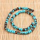 Assembled Dyed Synthetic Imperial Jasper and Bronzite Beads Strands G-E327-25F-2