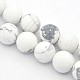 Frosted Howlite Round Bead Strands X-G-M064-14mm-12-1