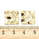 真鍮製コネクタチャーム  カドミウムフリー＆鉛フリー  テクスチャード加工された正方形のリンク  24KGP本金メッキ  13.5x13.5x1.7mm  穴：1.3mm KK-A187-02G-3