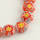 Handmade Millefiori Glass Beads Strands LK-R004-03K-1