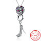 925 Sterling Silver Pendant Necklaces NJEW-BB18224-8