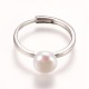 Anillos de dedo de perla natural ajustable RJEW-F082-12P-A-1