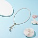 Starfish and Shell Pendant Necklace with Grade A Natural Pearl for Women NJEW-JN03799-2