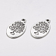 Antique Silver Tone Tibetan Silver Oval with Tree of Life Pendants X-LF9358Y-2