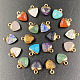 Random Natural & Synthetic Gemstone Charms HEAR-PW0001-060-1