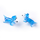 手作りランプワーク子犬ホームディスプレイ装飾  3D漫画の犬  ドジャーブルー  17~20x9~10x13~15mm LAMP-L075-021-2