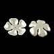 5-Petal Flower ABS Plastic Imitation Pearl Bead Caps OACR-R016-12-1