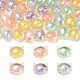 60 pièces 6 couleurs placage uv arc-en-ciel perles acryliques irisées OACR-CJ0001-36-1