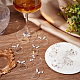 ベネクリート 20 フラット ラウンド クリア ワイングラス ネーム チャーム  ガラスの識別とワイングラスの装飾用の真鍮ワイングラスチャームリング付きアクリルワイングラスチャーム AJEW-BC0003-69-5