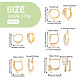 5 Pair 5 Style Brass Micro Pave Clear Cubic Zirconia Hoop Earring Findings KK-TA0001-17-3