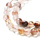 Brins de perles de quartz hématoïde rouge naturel/quartz ferrugineux G-H282-06-3