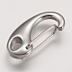 304 Stainless Steel Push Gate Snap Keychain Clasp Findings STAS-F083-02P-1