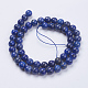Lapislázuli natural (pegamento de color relleno) cordones de perlas G-K269-01-8mm-2