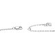 Tinysand ロジウムメッキ 925 スターリングシルバー キュービックジルコニア 蝶の羽 ネックレス  プラチナ  17.12インチ TS-N393-S-4